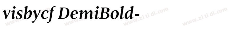 visbycf DemiBold字体转换